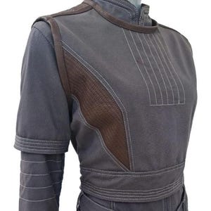 Bo-Katan Kryze Cosplay Costume | 3-Piece Mandalorian Flight Suit with Vest | Star Wars Female Bounty Hunter Outfit image 5