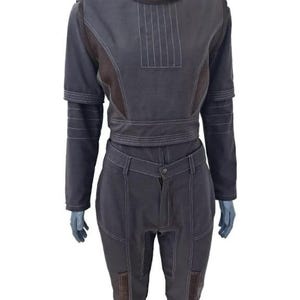 Bo-Katan Kryze Cosplay Costume | 3-Piece Mandalorian Flight Suit with Vest | Star Wars Female Bounty Hunter Outfit image 3