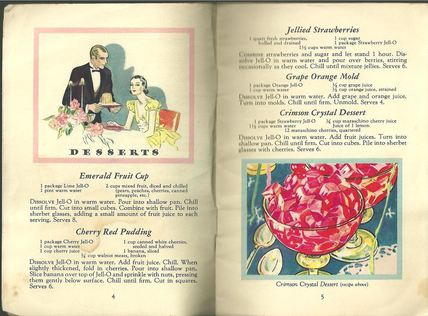 1932 Vintage Cookbook Jello Advertising Cook Book General Etsy