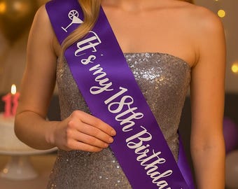 Personalized Satin Party Sash – Custom Birthday, Hen Party, Bridal Shower & Graduation Sash