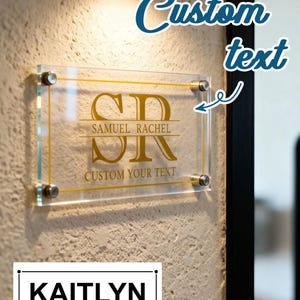 Placas de identificación y placas de puerta de acrílico personalizadas, adecuadas para hogares y oficinas, regalos perfectos para familiares y amigos, placas de identificación de acrílico para dormitorios