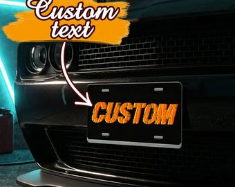 Custom License Plate Personalized Car Plate | Custom Text Auto Tag Metal Plate Gift for Him Dad Car Lover Garage Decor