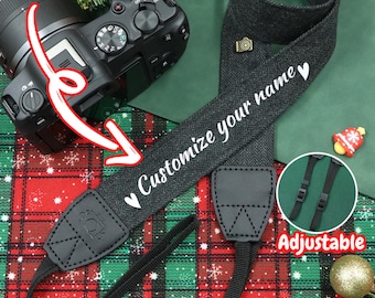 Personalized Custom Camera Strap – Custom Name & Icon DSLR Strap | Photographer Gift | Adjustable Camera Neck Strap | Photo Gear Accessory