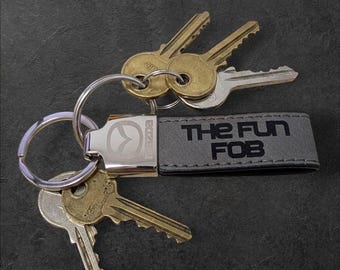 Personalised Premium PU Leather Keyring | Custom Engraved Stainless Steel Car Keyfob | Luxury Personalised Gift for Him or Her, New Car Gift