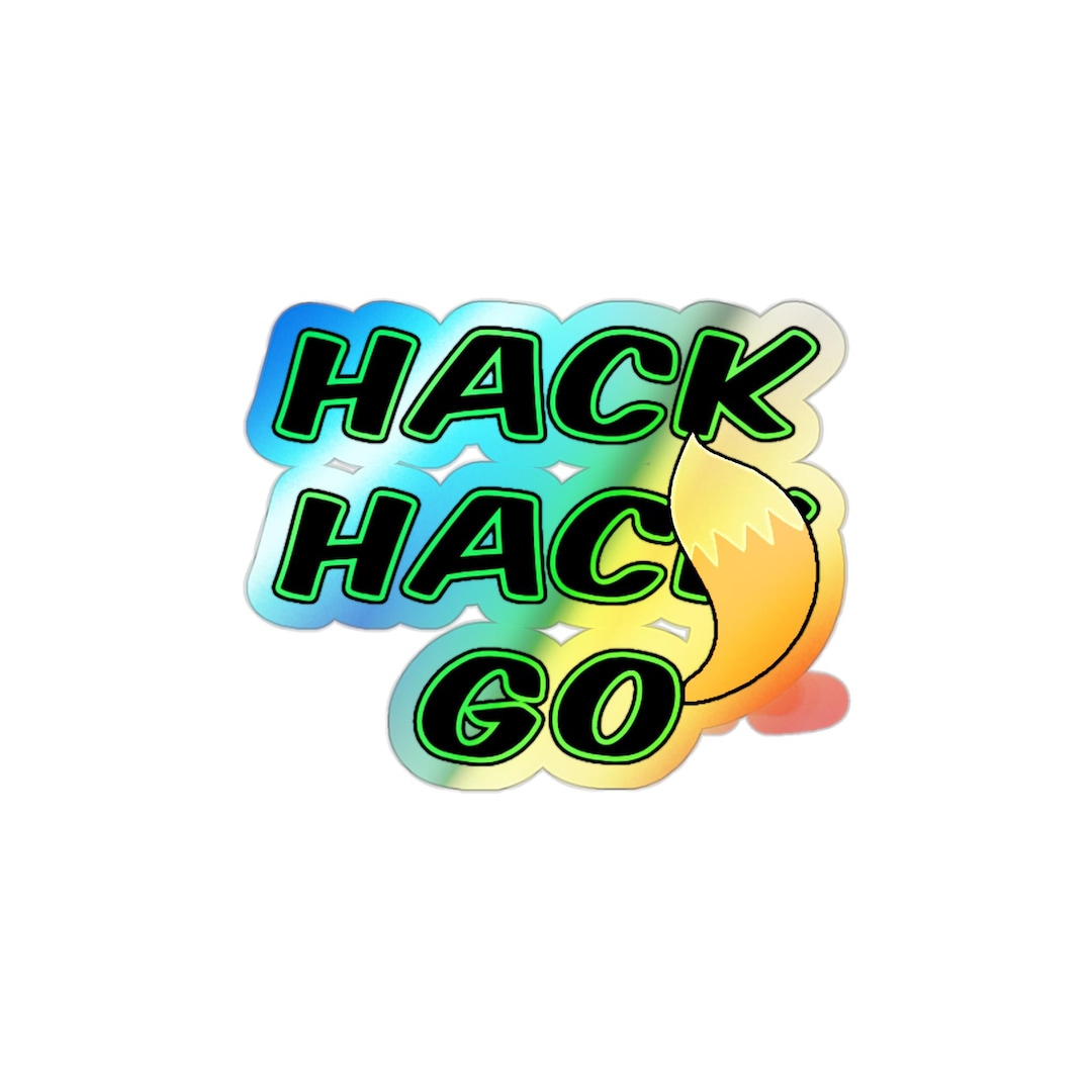 Slime Fox Hacking - Holographic Die-cut Stickers - Hackhackgo - Etsy
