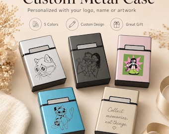 Custom cigarette cases with logo, women's personalized cigarette cases, Valentine's Day gifts, cigarette organizers, Father's Day Gift