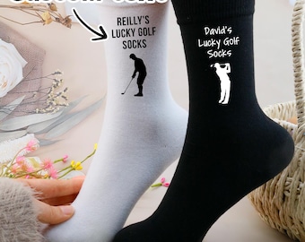 Calcetines de golf personalizados, un regalo especial para los amantes del golf, premios de torneo únicos, calcetines deportivos de la suerte personalizados, un gran regalo de cumpleaños