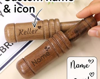 Silbatos de pato de madera premium hechos a medida, regalos de caza de patos grabados, silbatos de pato hechos a medida, silbatos de pato tallados, regalos para niños