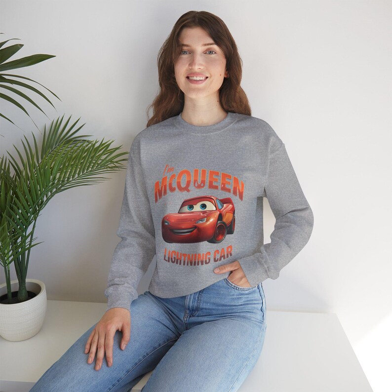 Lightning McQueen sweatshirt Her Lightning McQueen Valentines Day Couple T-Shirt McQueen image 7