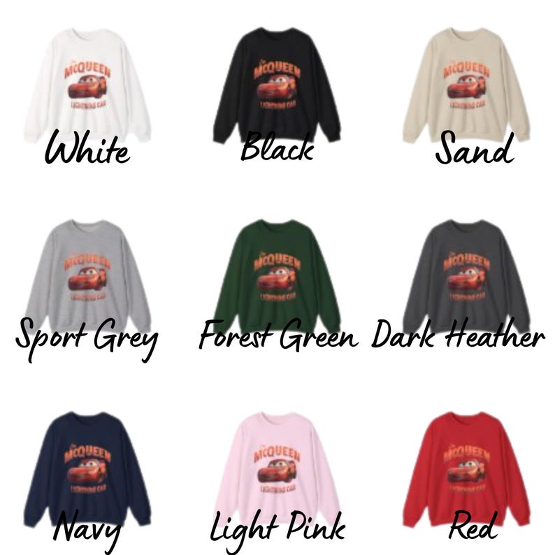 Lightning McQueen sweatshirt Her Lightning McQueen Valentines Day Couple T-Shirt McQueen image 2