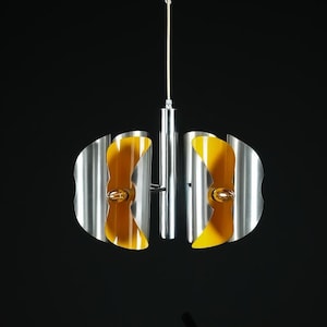 Vintage Sputnik Chandelier, 1970s Space Age Ceiling Lamp, Adjustable Pendant Light, 45cm Diameter, 30cm Body Height, Retro Lighting