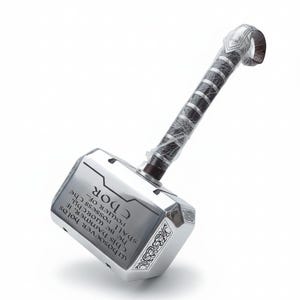 Thor Hammer Mjolnir Replica – Engraved Aluminum Cosplay Prop with Display Stand