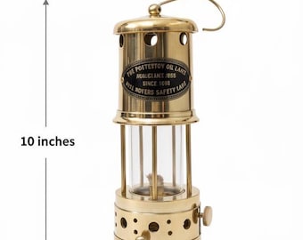 Aberaman Colliery Miners Lamp Reproduction, Welsh Paraffin Lamp