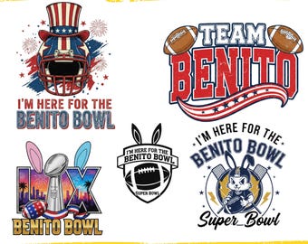 Benito Bowl Png Bundle | Bad Bunny Football PNG | Football Game LX | 2026 Super Football png | Football Fan Gift (Instant Download)