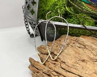 MARIA Mixed Metal Olive Leaf Hammered Earrings - Two Tone Jewelry - Sustainable Handmade Jewelry