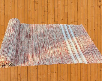 Handwoven Jute Cotton Yoga Mat | Boho Meditation Rug