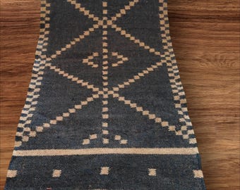 Handwoven Jute Runner Rug: Hallway Entry Boho Decor