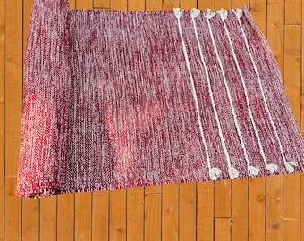 Tapete de yoga de algodón tejido a mano: Alfombra ayurvédica para el bienestar