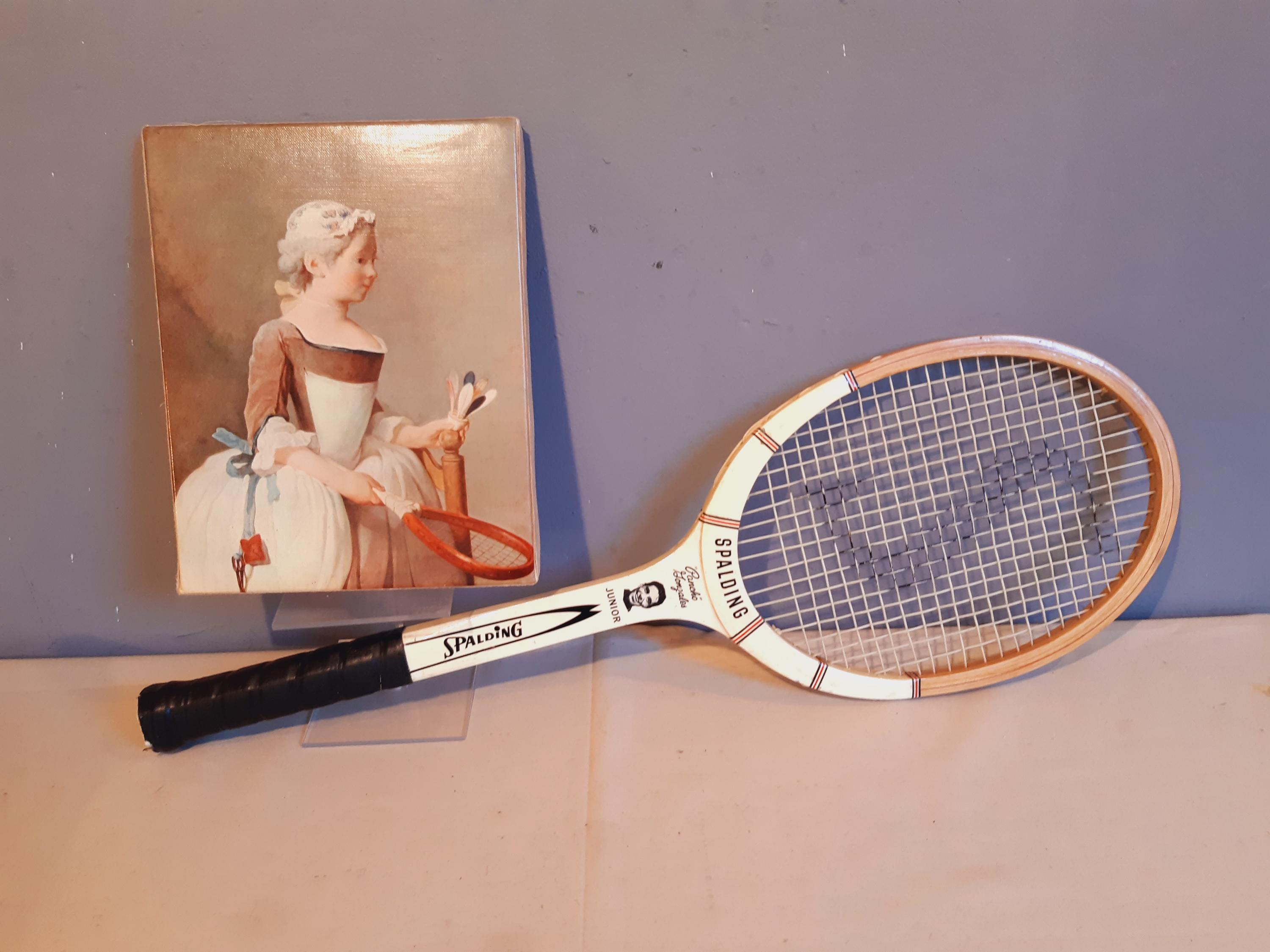 Ensemble De Tennis Vintage Pancho Gonzales Spalding Pro Champ - Complet Avec Raquette, Balles, Presse