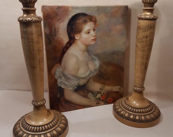 Set of nostalgic candlesticks