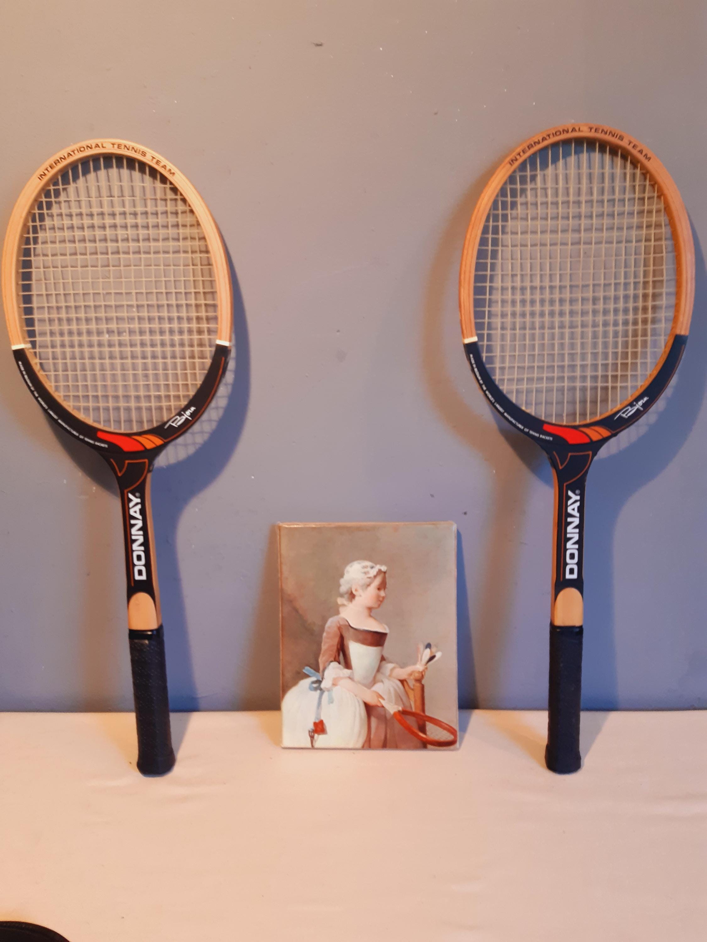Tennis racket, Donnay. Signed by Björn Borg, customized Donnay Borg Pro, 395 g