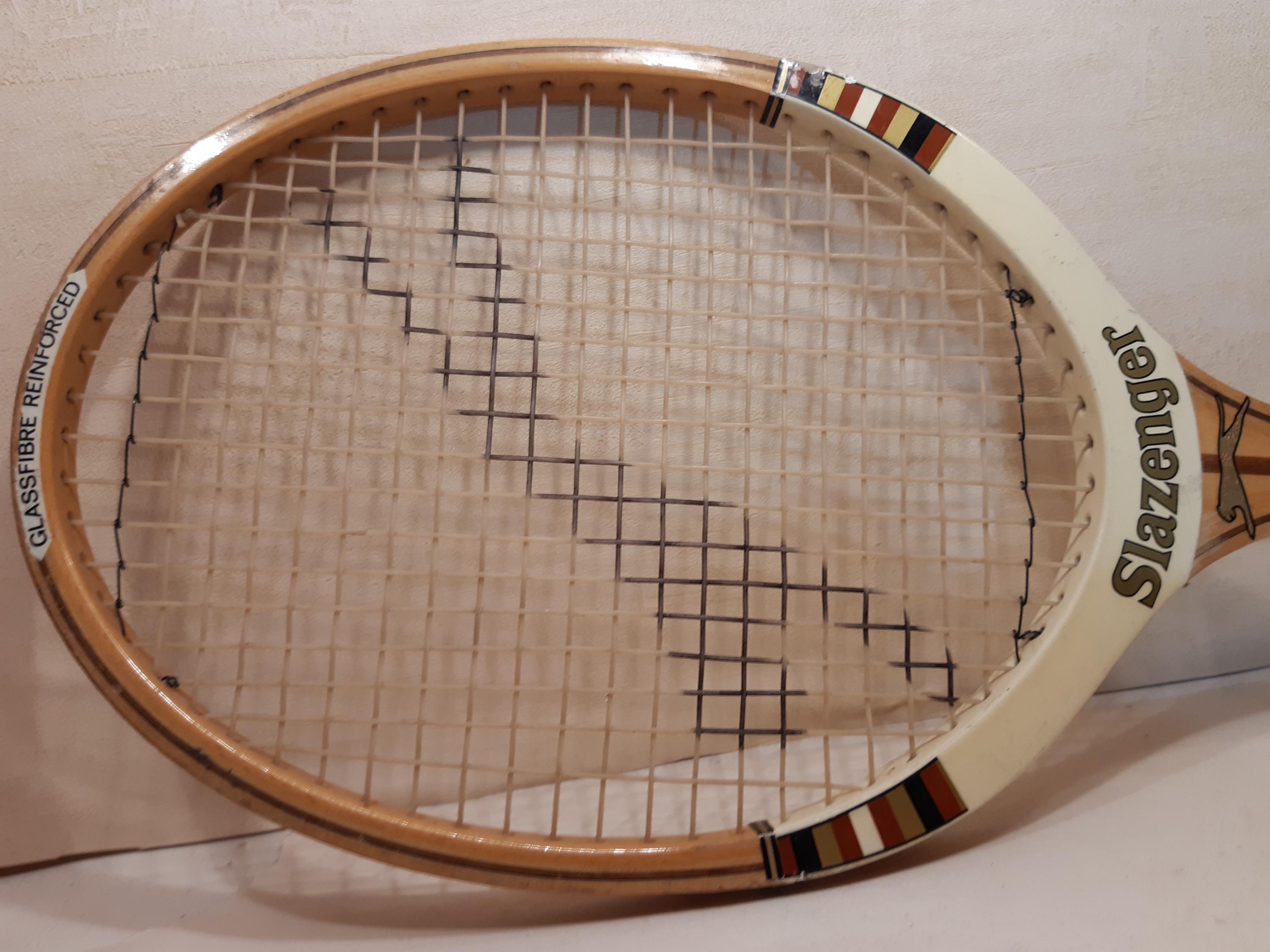 Raquette De Tennis Vintage Slazenger Challenger No.1 En Bois - Occasion