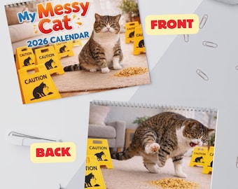 Funny Cat Photography Wall Calendar 2026 | Cute Cat Photo Calendar