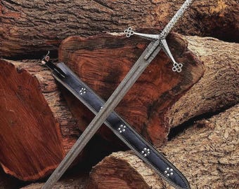 Handcrafted Scottish Claymore Sword Replica: Black Highland Medieval Blade | Gift for Boyfriend  | Anniversary Gift
