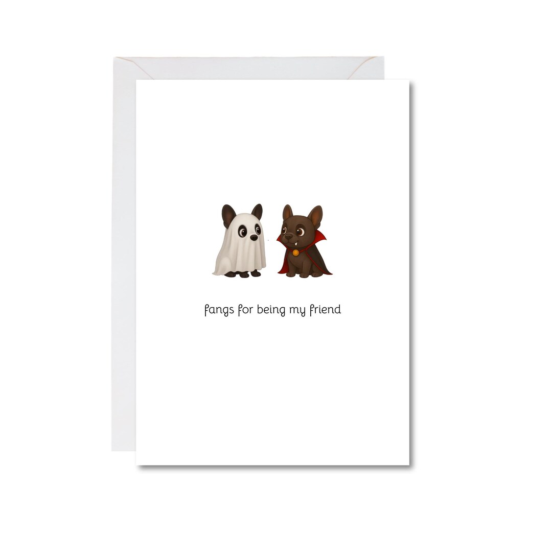 Fangs for Being My Friend 4x6 Note Card - Etsy