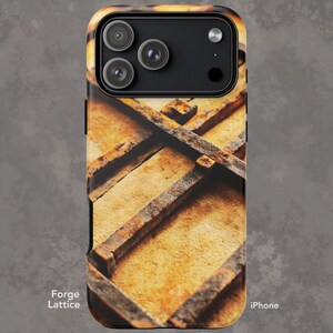 Forge Lattice iPhone Case, Industrial Rust Iron Grid Phone Case, Weathered Metal Framework iPhone Cover, Heavy Industrial Texture Phone Case