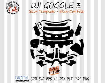 DJI GOGGLE 3 skin sjabloon vector skin layout skin die Dji GOGGLE 3 skin cut bestand Goggle 3 SVG cut-bestand