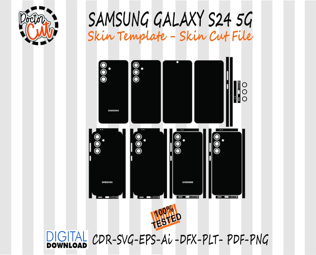 Samsung Galaxy S24 5G Skin Vector Template File Skin Die Cut Layout ...