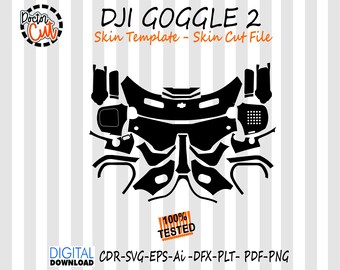 DJI GOGGLE 2 skin sjabloon vector skin layout skin die Dji GOGGLE 2 skin cut bestand Dji Goggle 2 SVG cut-bestand