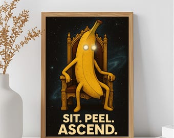 Lustige Bananen Illustration: Surreal Pop Art Dekoration (Digitaler Download)