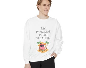 Sweatshirt mit Bauchspeicheldrüse (Bauchspeicheldrüse) | Niedliche Bauchspeicheldrüse am Strand Illustration