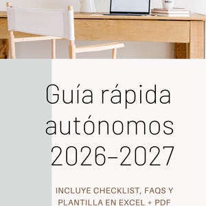 Plantilla Excel Autónomos España 2026 | Ingresos y Gastos + Facturación + IVA IRPF + Guía +Verifactu