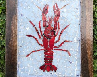 Louisiana Art Southern Art Mosaic Crawfish Wall Art Coastal Art Decor Kitchen Restaurant Gallery Louisiana Cajun Wall Art