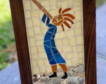 Kokopelli Mosaic Wall Art Southwest Art Gallery Wall Art Garden Art