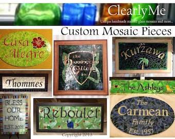 Custom Sign Mosaic for Family, Business. Wedding, Anniversary