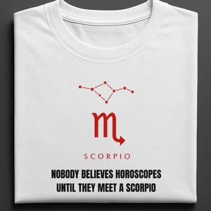 SCORPIO Zodiac Gildan Cotton Shirt - Y2K Unisex Astrology Tee, Custom Birthday Gift, Christmas Present