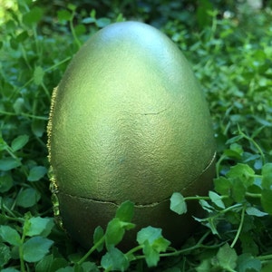 Green/Gold goose egg set with Laborite and Swarovski rhinestones image 3