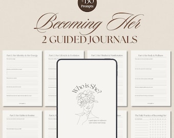 Becoming Her Journals Bundle • Feminine Energy Workbooks for High Value Woman
