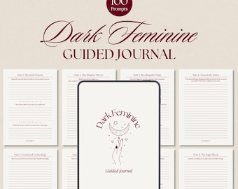 Dark Feminine Energy Guided Journal | High Value Woman Workbook | Digital Download