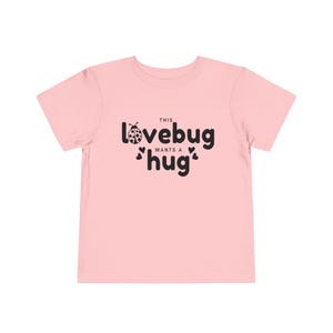 Lovebug Kids Tee, Toddler Vday Top Cotton Graphic, Preschool Valentine Shirt