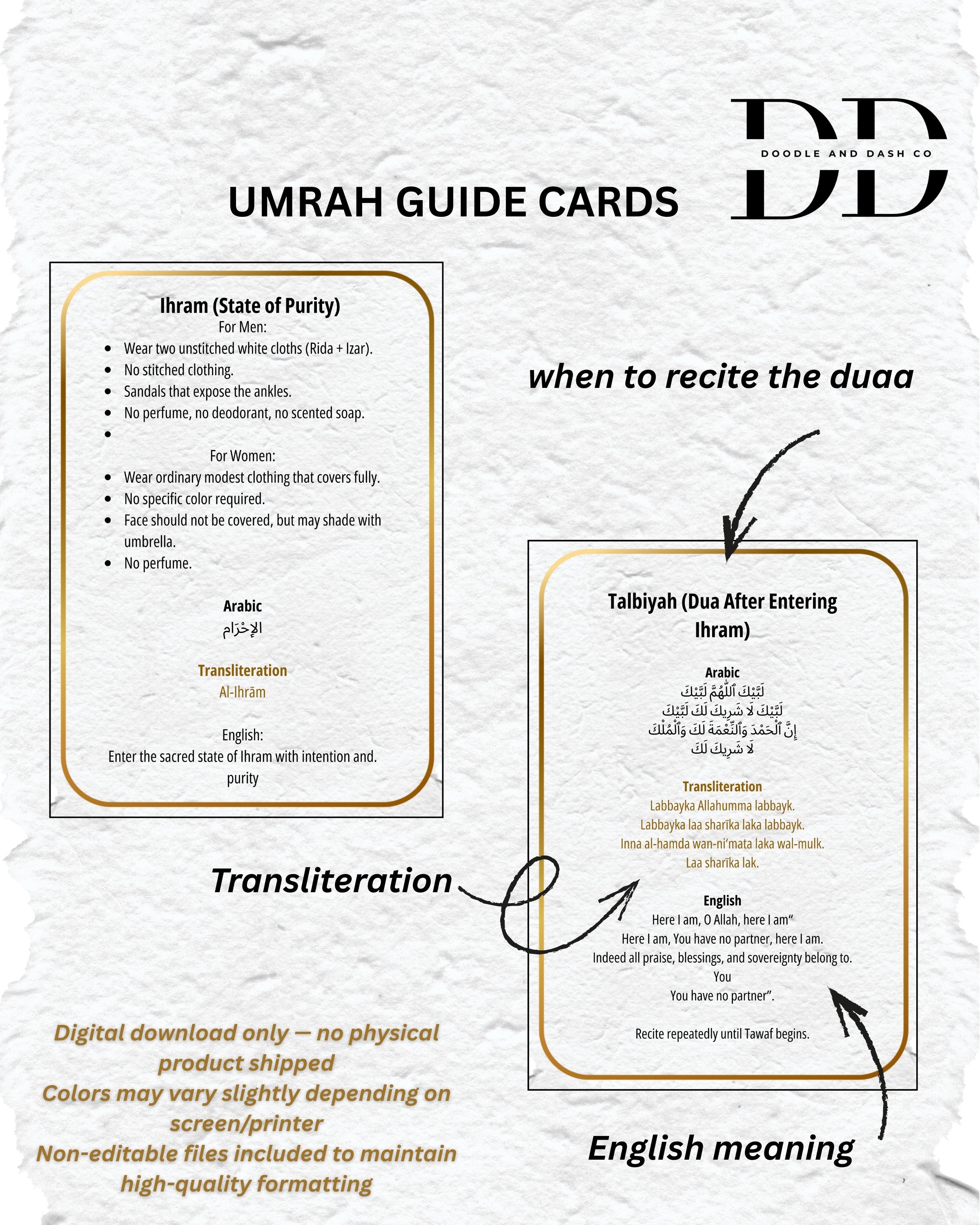 Umrah Booklet.pdf Printable Umrah Guide A6 A7 | Pocket Muslim Pilgrim Booklet | Islamic ...