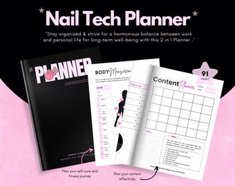 Nail Tech Planner | Nail Tech Business Planner | Nail Tech Self Care Planner