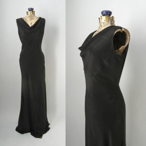 Vintage 1930s Style Silk Dress, Art Deco Style, Wedding Gown