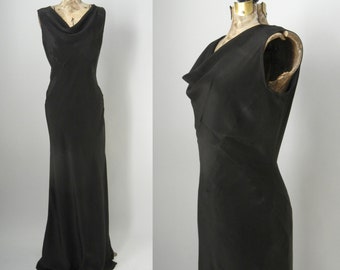 Vintage 30er Jahre Seidenkleid, Art Deco Stil, Hochzeitskleid