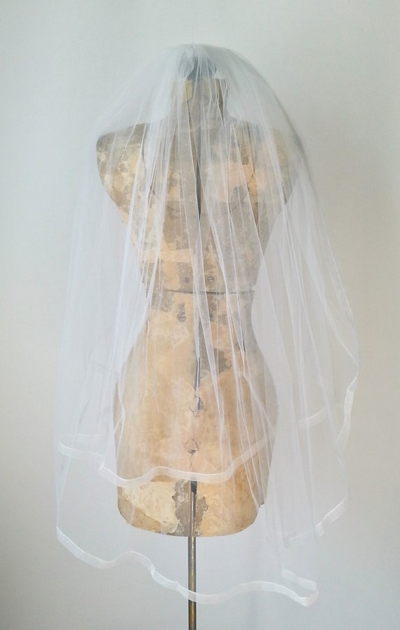 Vintage Veil, Wedding Veil, White Wedding Veil, V… - image 4