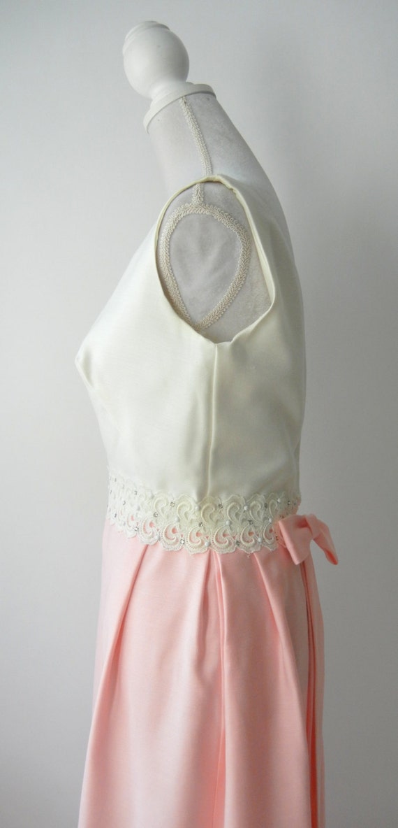 Vintage 1950s Gown, Vintage Pink Wedding Dress, V… - image 3